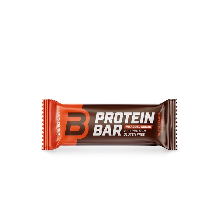 Baton Proteic, Biotech Usa, Protein Bar cu aroma de Caramel Sarat, 70 grame