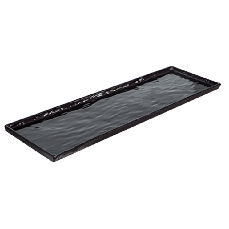 Tava melamina servire dreptunghiulara RAKI BLACK 16,3x53x1cm