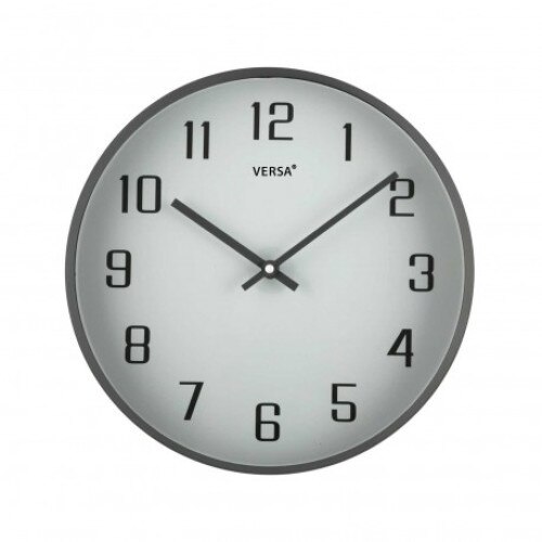 Ceas rotund de perete, Versa Home, diametru 30 cm, Gri