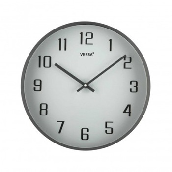 Ceas rotund de perete, Versa Home, diametru 30 cm, Gri Ceas rotund de perete, Versa Home, diametru 30 cm, Gri