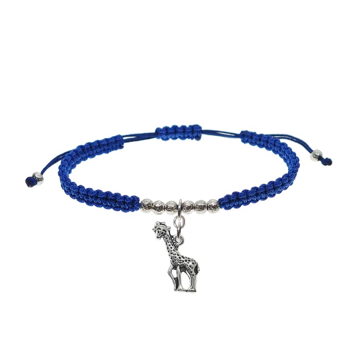 Kézzel szőtt piros zsinór karkötő személyre szabott Zsiráf ezüst 9296370 Dras 10499