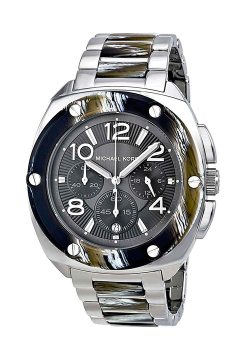 Michael Kors Ceas cronograf argintiu Tribeca Zebra