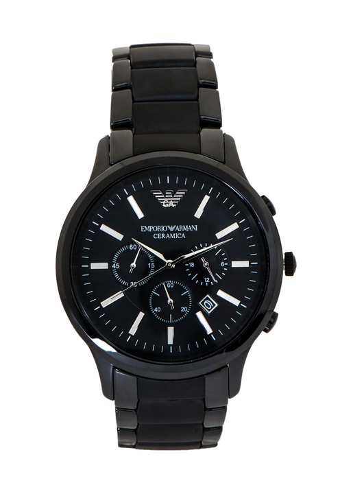 Emporio Armani Черен часовник с хронометър