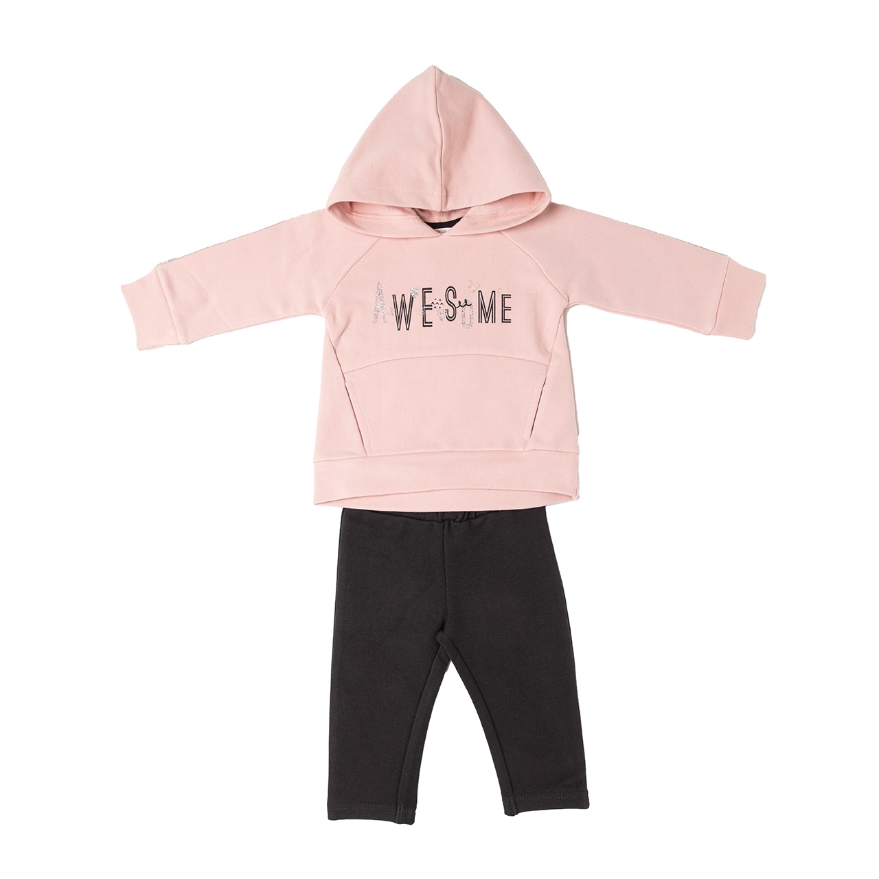 Trening 2 piese Babybol fete, hanorac cu gluga, roz/gri , 6 ani, 116 cm