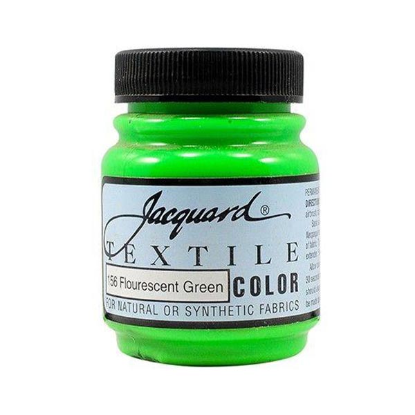 Vopsea pentru materiale textile Jacquard Textile Color, 67 ml, Fluorescent Green