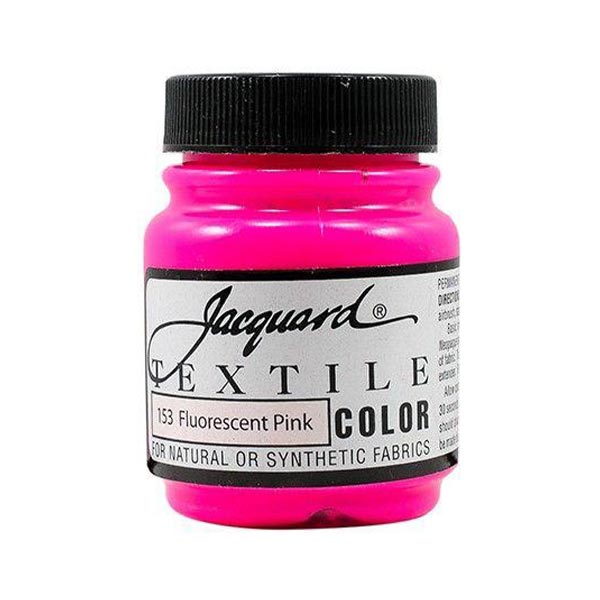 Vopsea pentru materiale textile Jacquard Textile Color, 67 ml, Fluorescent Pink