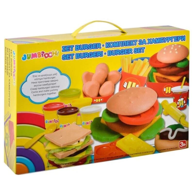 Set plastilina DOH burgeri, 3 ani +
