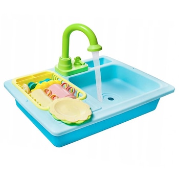 Chiuveta jucarie , Zola®,ideala pentru copii, cu accesorii, robinet din care iese apa adevarata, dimensiuni 41.5x28x26 cm Chiuveta jucarie , Zola®,ideala pentru copii, cu accesorii, robinet din care iese apa adevarata, dimensiuni 41.5x28x26 cm