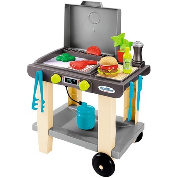Set gratar pentru copii cu accesorii de pregatit mancarea, model unisex, pentru interior sau exterior, ATS Set gratar pentru copii cu accesorii de pregatit mancarea, model unisex, pentru interior sau exterior, ATS