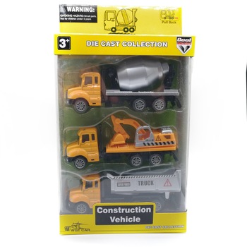 Set 3 masini utilitare, Construction Vehicle, metal Set 3 masini utilitare, Construction Vehicle, metal