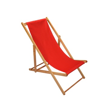 Sezlong pliabil din lemn BLUMAPI culoare rosu Sezlong pliabil din lemn BLUMAPI culoare rosu