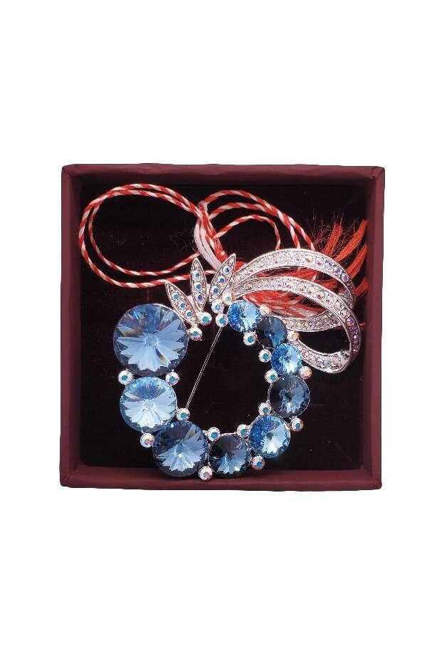 Brosa SPARKLE SUPREME, Swarovski, multicolor, inox placat cu aur de 14K, 45 g, Cutie cadou