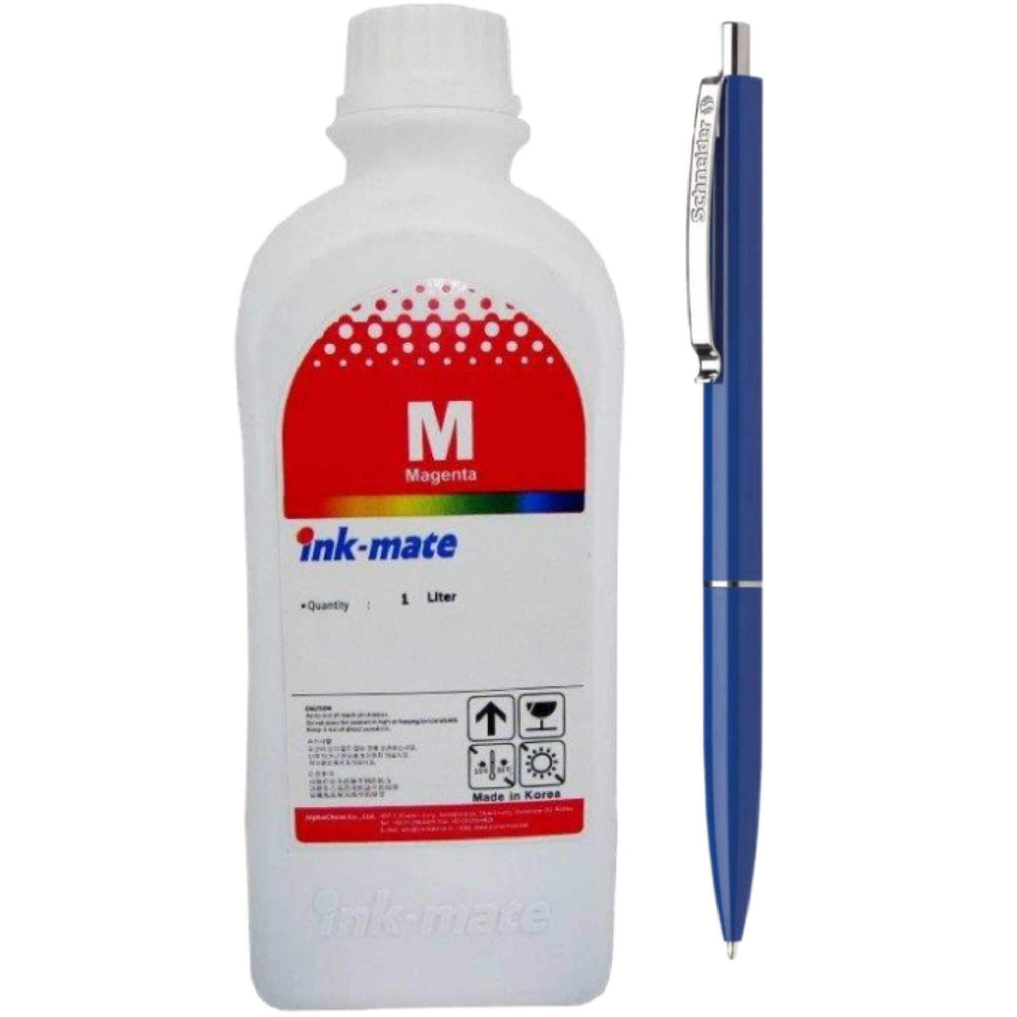 Flacon cerneala plotter InkMate compatibil HP C4847A (80) Magenta 1000ml si Pix Schneider