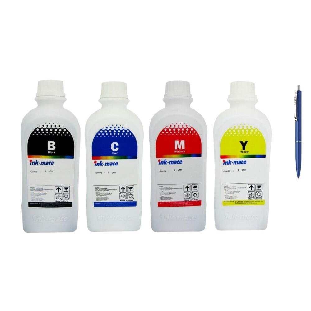 Pachet Flacoane cerneala plotter InkMate compatibil HP 1x C4871A Negru 1x C4846A Cyan 1x C4847A Magenta 1x C4848A Yellow