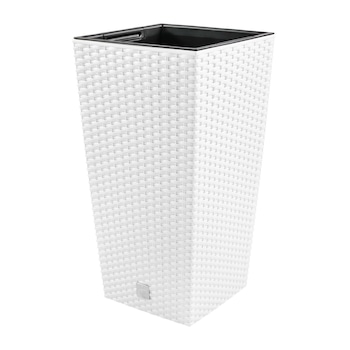 Ghiveci pentru flori tip ratan SGTT Rato 225, capacitate 8/16.3 l, alb Ghiveci pentru flori tip ratan SGTT Rato 225, capacitate 8/16.3 l, alb