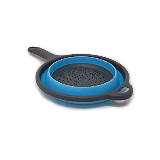 Strecuratoare profesionala pliabila din silicon, spalat fructe, curatat legume,22X38cm, rotunda cu maner