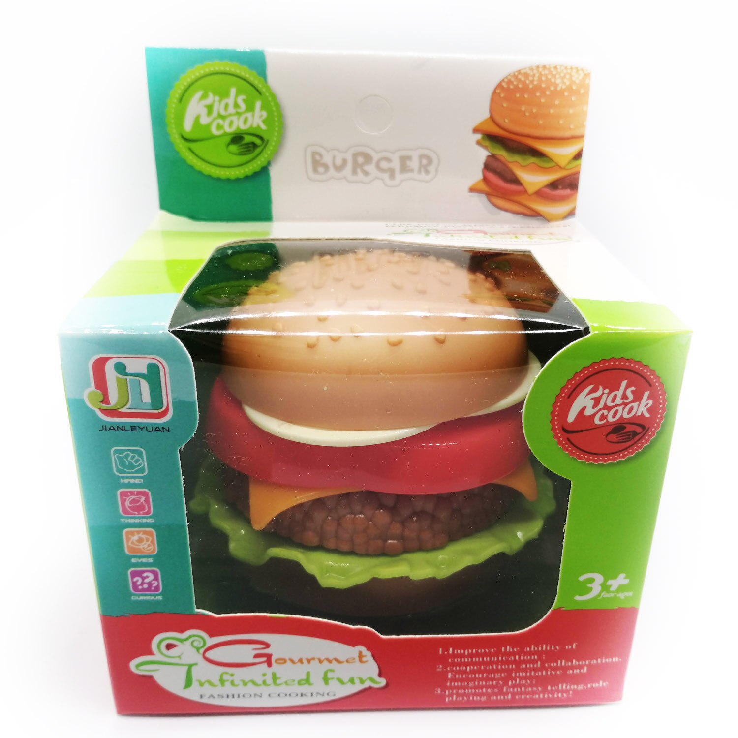 Jucarie tip burger, Fashion Cooking, 7 piese