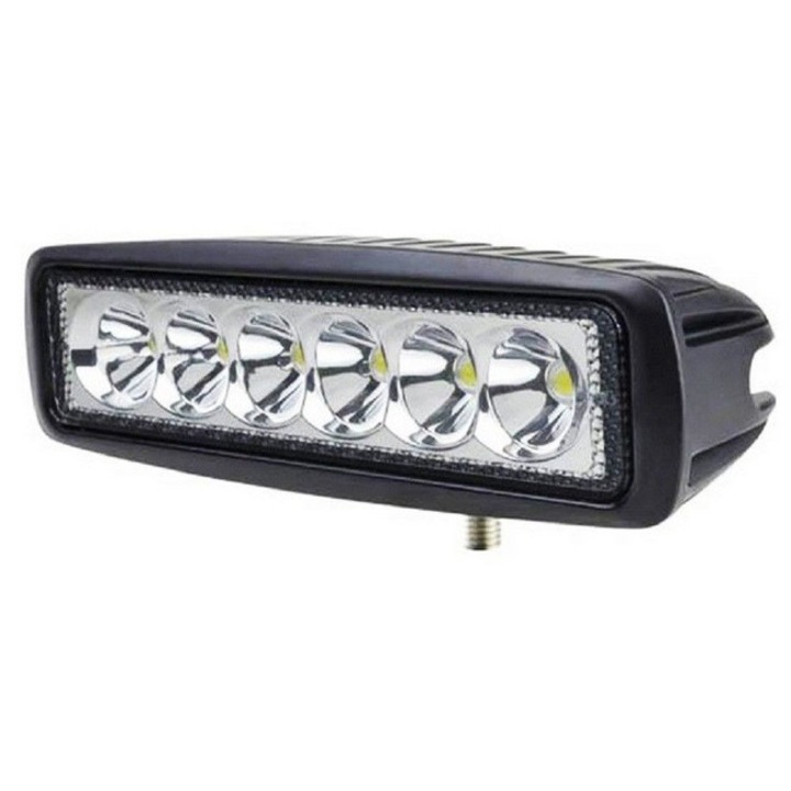 Proiector LED Auto Offroad 18W/12V-24V, 1320 Lumeni, Lungime 16 cm, Spot Beam 25 Grade