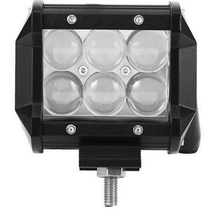 LED Bar Auto Offroad 4D 18W/12V-24V, 1530 Lumen, 4"/10 cm, Spot sugár 12 fok
