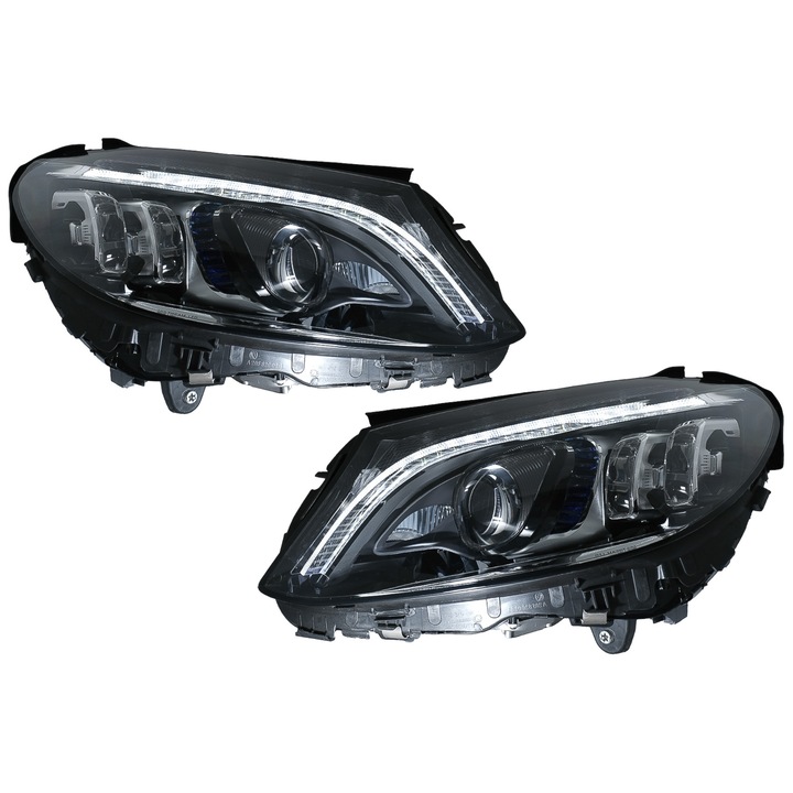 Full Multibeam LED фарове, съвместими с Mercedes C-Class W205 S205 2014-2018 LHD