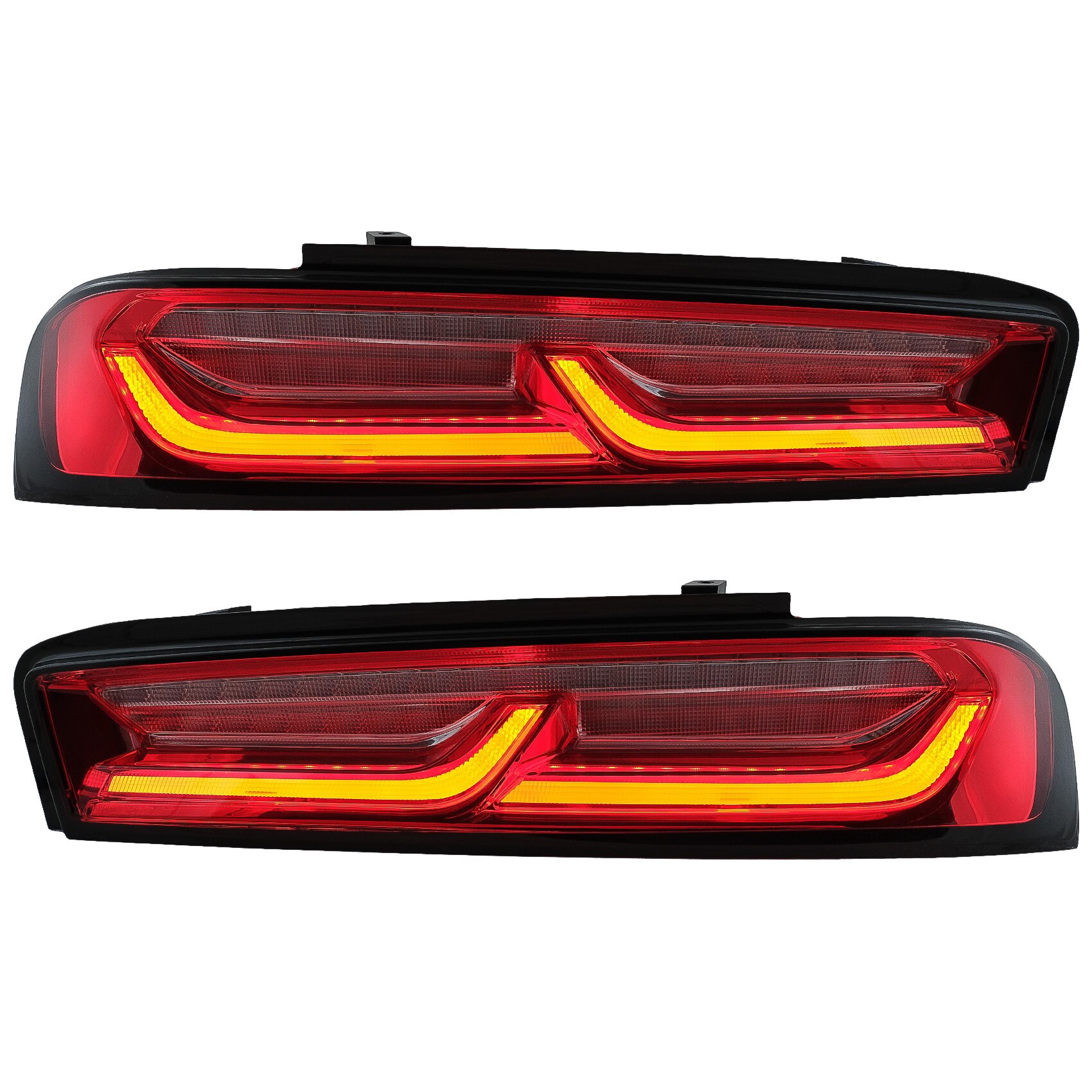 Set 2 Stopuri Full LED Light Bar compatibil cu Chevrolet Camaro (2015-2017) Rosu cu Semnal Dinamic (TLCHECAMAROR)