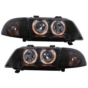 Set 2 Faruri Angel Eyes compatibil cu Audi A4 B5 (1995-1998) Negru (SWA02DB) Set 2 Faruri Angel Eyes compatibil cu Audi A4 B5 (1995-1998) Negru (SWA02DB)
