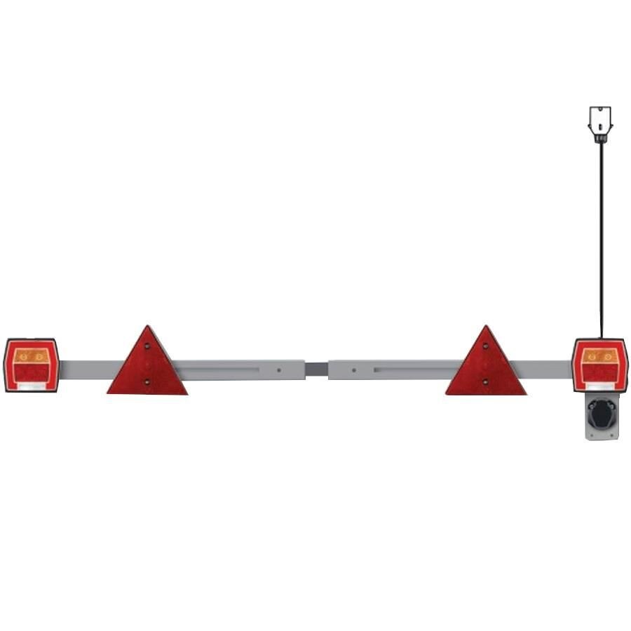 Kit lampi remorca si bara, extensibila, 99x93, cu FT-122 si cablu de 10m, fisa 7 pini, cu triunghi si numar RLB09-01 Fristom