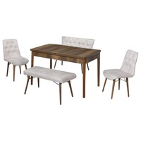 set masa extensibila elit modella crem cu scaune si 2 banchete imagen 54_0_
0