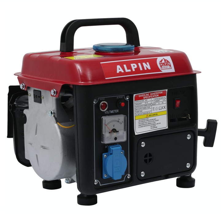 Generator curent electric Alpin Profi 950, 800W, 2cp, motor pe benzina 2T, 63cmc, model nou