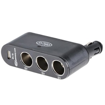 Stecher 3 prize 12V cu USB, LED, rabatabil, 510.20 Alca Stecher 3 prize 12V cu USB, LED, rabatabil, 510.20 Alca