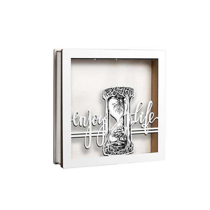 Caseta decorativa pentru licheni, Paste, DekoLaser, CDL1095, 20x20 cm