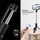 Selfie Stick Mini P50 cu telecomanda Bluetooth detasabila si trepied, negru