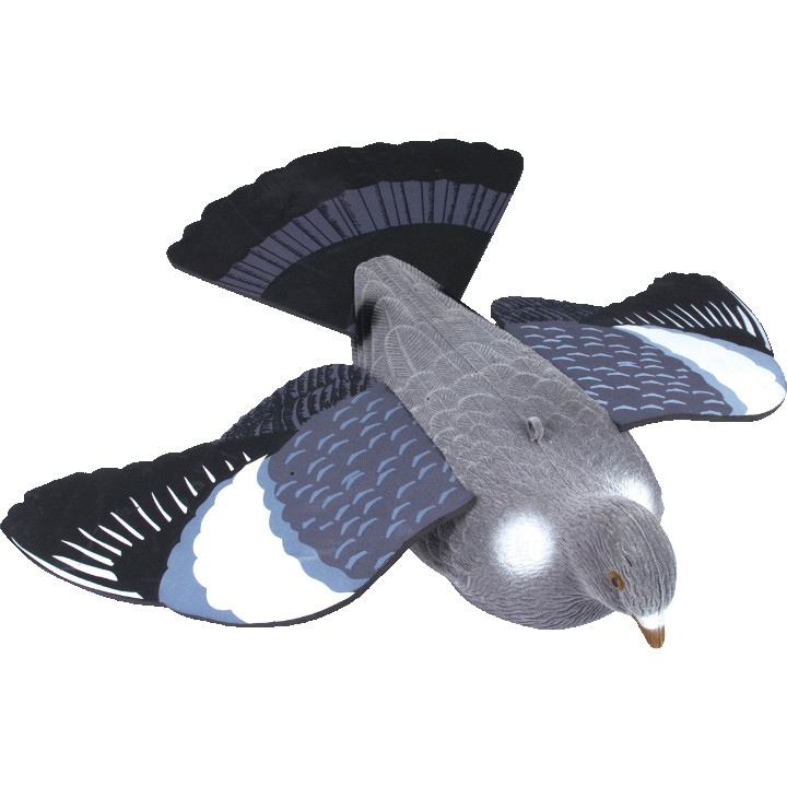 Atrapa 3D Porumbel Jack Pyke, aripi detasabile, gauri in coada pentru suspendare, marime si colorit real, 200 g, gri