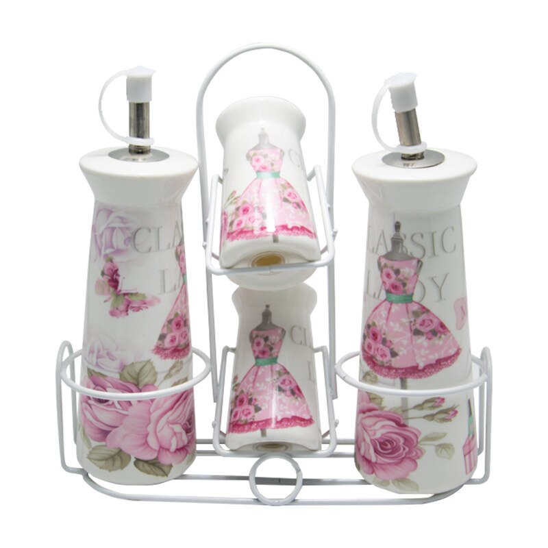 Oliviera 4 piese Classic Lady, Portelan&Metal, Charisma, 19.5x8x19