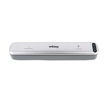 Aparat de vidat Weasy, SIL85, 30 cm latime, durata sigilare 10 sec, protectie supraincalzire, pentru alimente uscate si umede, pungi de vidat reutilizabile incluse, usor de folosit, argintiu Aparat de vidat Weasy, SIL85, 30 cm latime, durata sigilare 10 sec, protectie supraincalzire, pentru alimente uscate si umede, pungi de vidat reutilizabile incluse, usor de folosit, argintiu