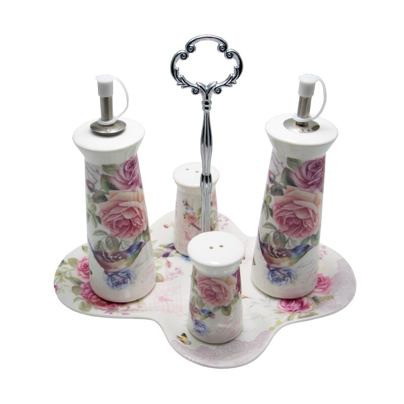 Oliviera 5 piese Classic Lady, Portelan&Metal, Charisma, 25.5x10x18.5