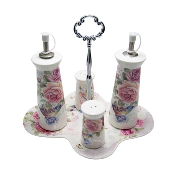 Oliviera 5 piese Classic Lady, Portelan&Metal, Charisma, 25.5x10x18.5 Oliviera 5 piese Classic Lady, Portelan&Metal, Charisma, 25.5x10x18.5