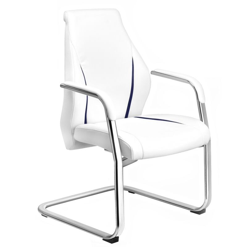 Scaun Cosmetic, WNR,Pentru Pedichiura si Make Up, Alb, 50x50x115 cm