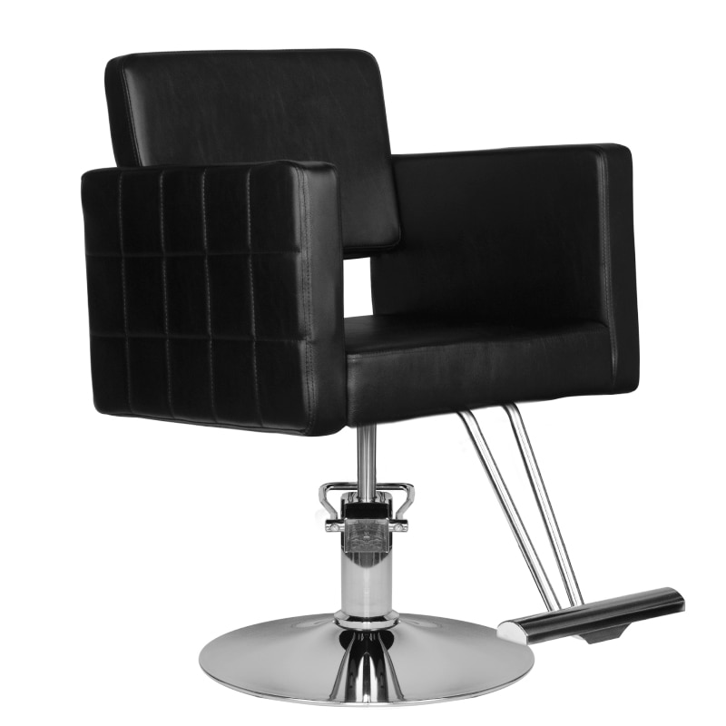 Scaun de Coafura, WNR, HS33, Negru, Cu Pompa Hidraulica, 60x60x100 cm