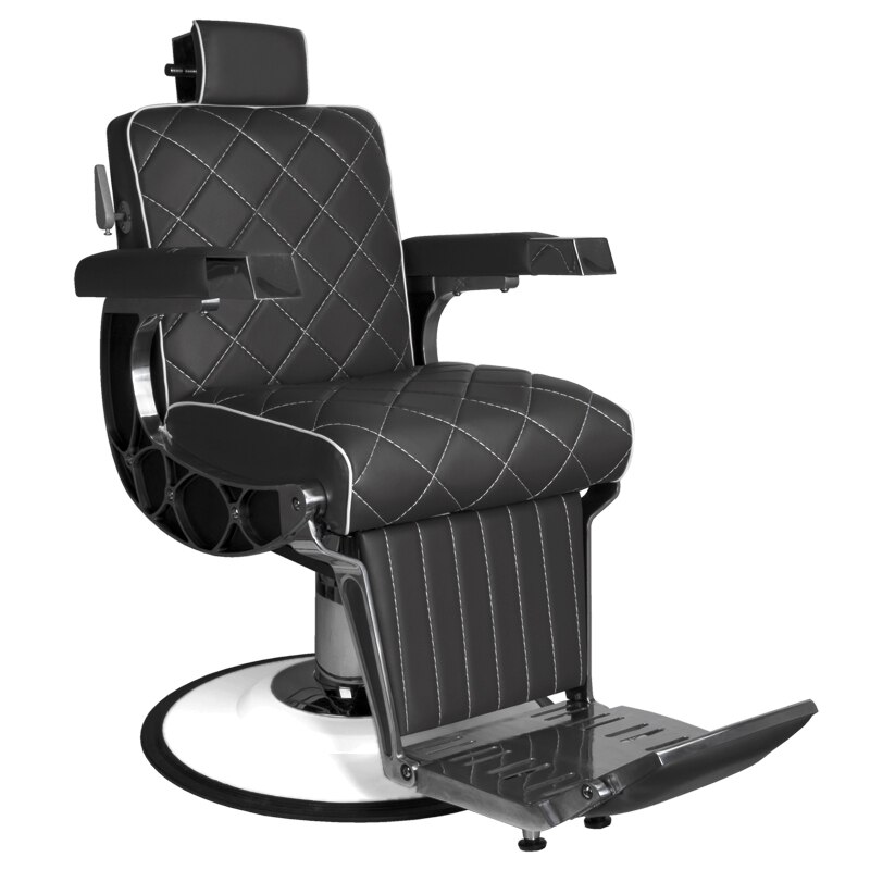 Scaun de Frizerie, WNR, Giuseppe, Negru, 60x50x88 cm
