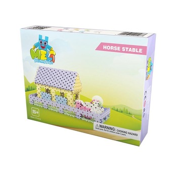 Set creativ de constructie Grajdul Cailor, 459 piese, Meli Set creativ de constructie Grajdul Cailor, 459 piese, Meli
