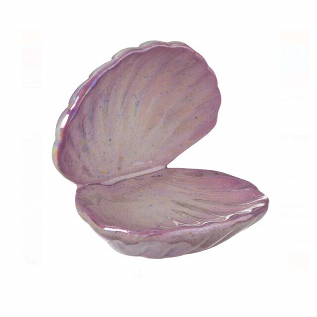Decoratiune suport bijuterii Pufo Purple Pearl, ceramica