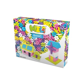 Set de constructie creativa Basic Girls 600 piese, Meli Set de constructie creativa Basic Girls 600 piese, Meli