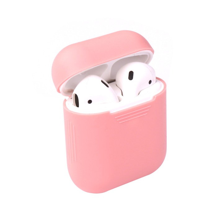 Husa de protectie NEXT ONE pentru AirPods 1/2, Silicon, Roz