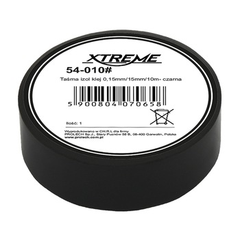 Banda izolatoare adeziva XTREME PROLECH 54-010, 15mm, 10m, Neagra Banda izolatoare adeziva XTREME PROLECH 54-010, 15mm, 10m, Neagra