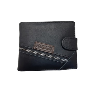 Portofel barbatesc din piele naturala, Hassion, F14 Negru Portofel barbatesc din piele naturala, Hassion, F14 Negru