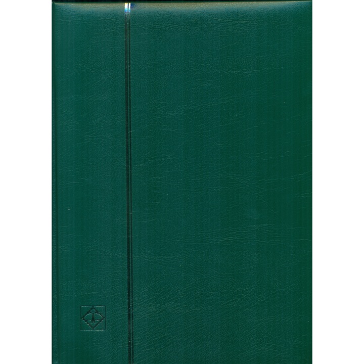 Clasor timbre Leuchtturm 64 pagini negre, A4, coperta verde, seria Comfort 306438