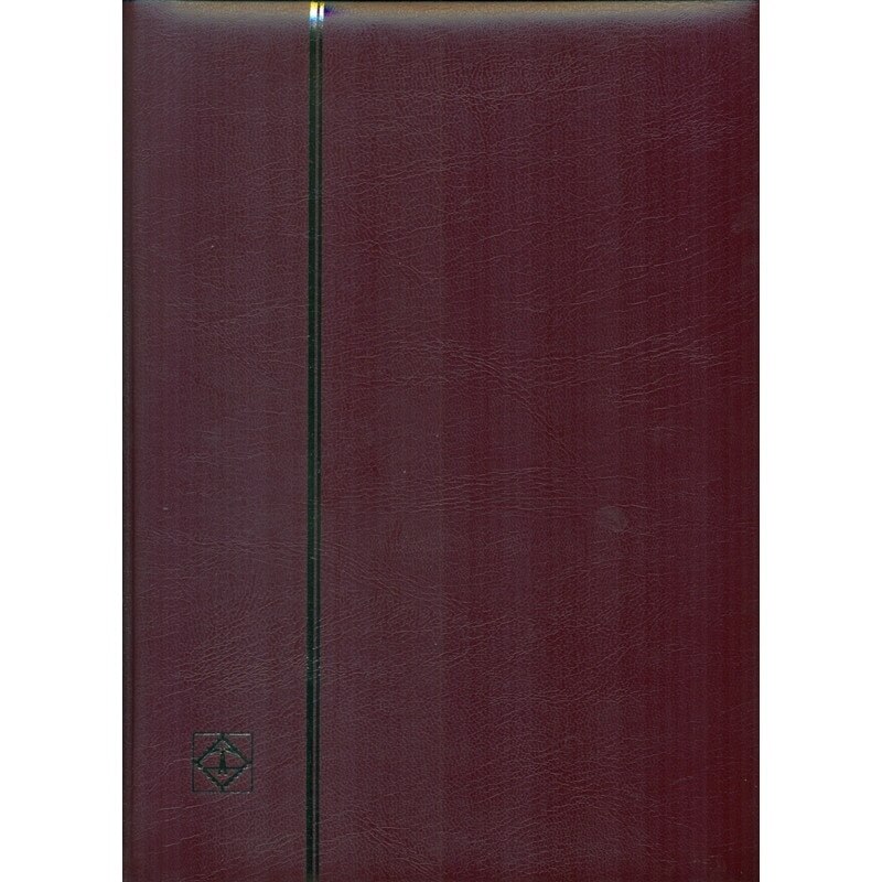 Clasor timbre Leuchtturm 64 pagini negre, A4, coperta visiniu, seria Comfort 313944