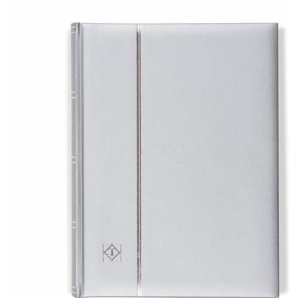 Clasor timbre Leuchtturm 64 pagini negre, A4, coperta argintie , seria Comfort S LS4/32SI