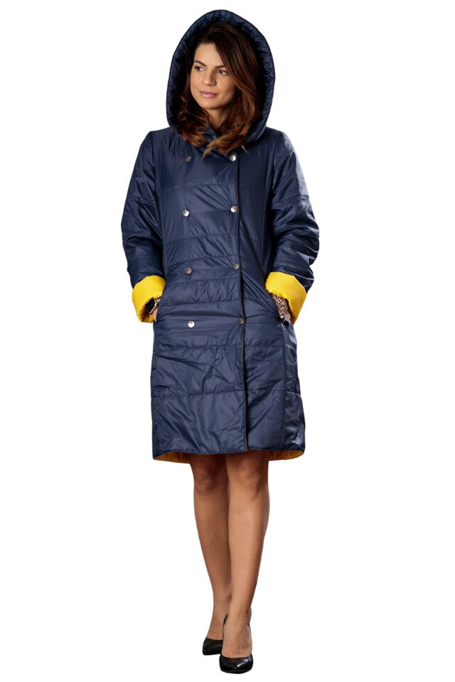 Jacheta dama bleumarin, Giorgal, cu gluga